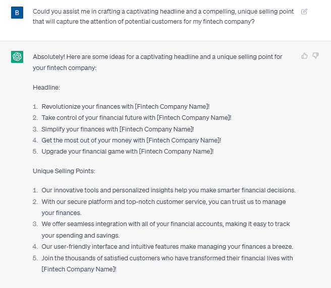 Ad Copy with ChatGPT