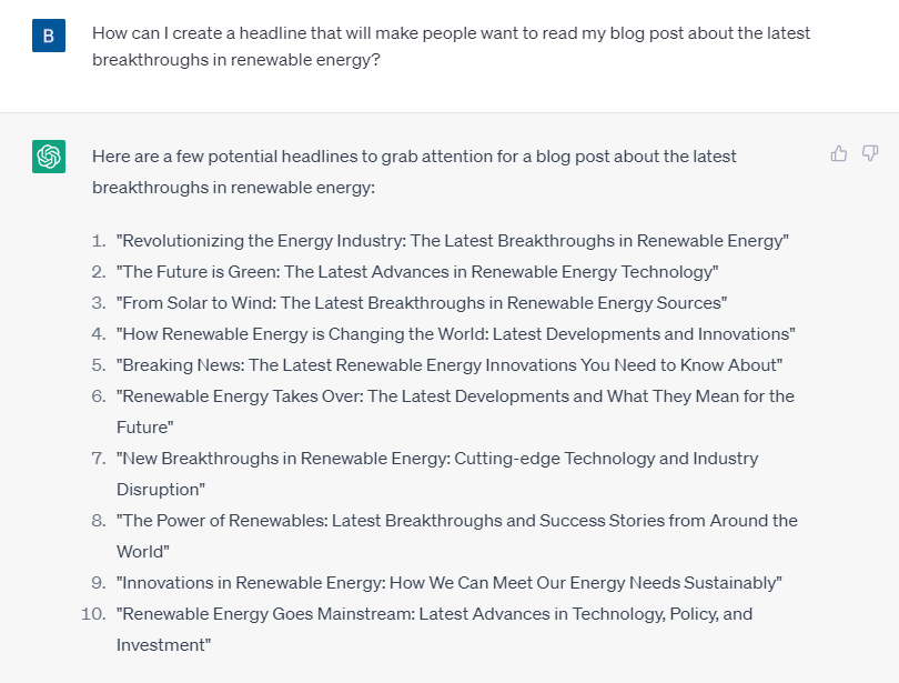 Brainstorming Headlines 1