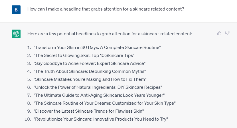 Brainstorming Headlines
