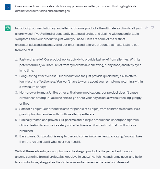 ChatGPT and Medium-Form Sales Copy