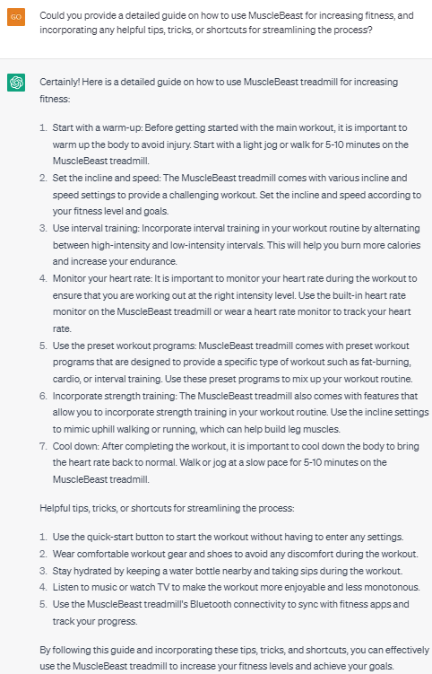 Product Advice Content eg