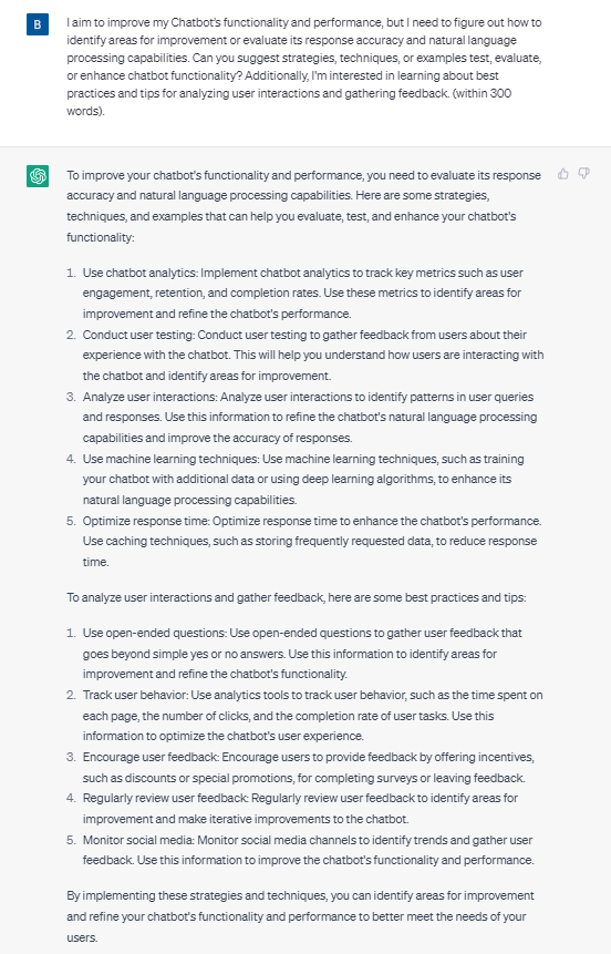 Testing with ChatGPT 1