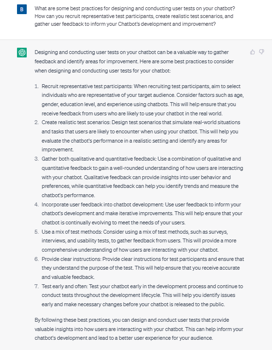 Testing with ChatGPT 2