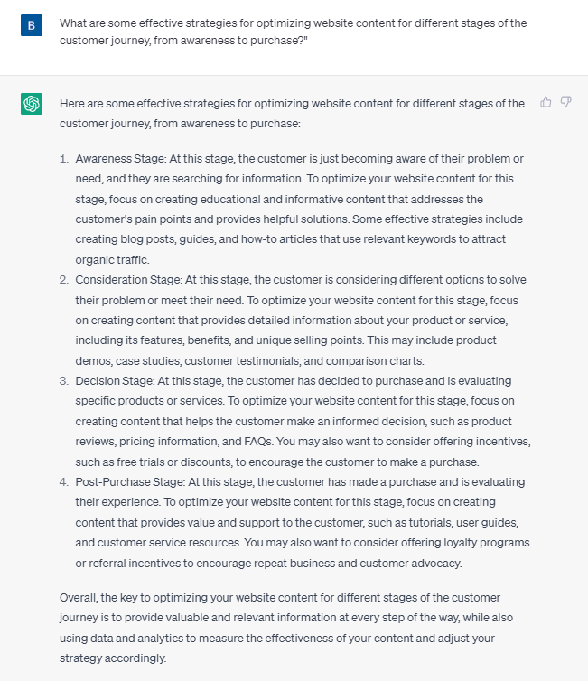 Website content